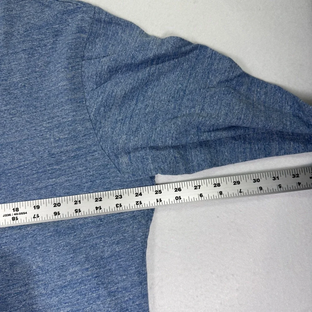 Polo Ralph Lauren Long Sleeve T-Shirt XL Blue Heathered Pony Logo Relaxed Fit